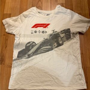 F1 White Graphic Racing T-Shirt